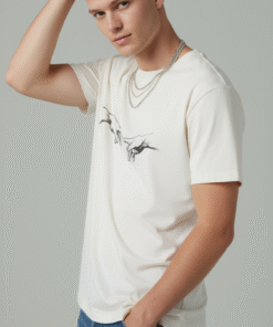 Alternative view of Hand-Drawn Art Off-White Oversized Tee