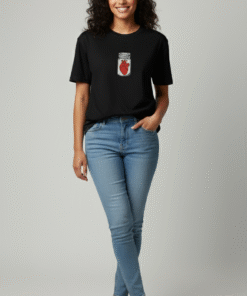 Alternative view of Heart in a Jar" Embroidered Oversized T-shirt