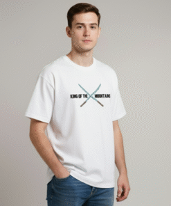 Alternative view of King of the Mountains White Oversized Tee